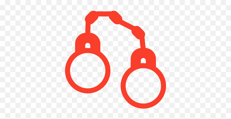 Handcuffs Police Protection Icon - Security Double Color Red Png,Handcuffs Png