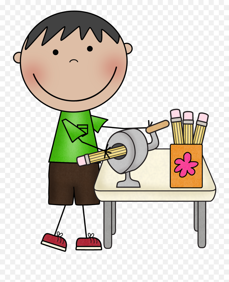 Class Room Pencil Sharpener Clipart - Sharpening A Pencil Clipart Png,Pencil Sharpener Png