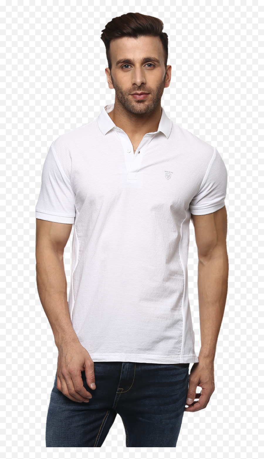 Man In White Polo Shirt Png - Men White Tshirt Png,Shirts Png