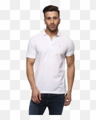 Man In White Polo Shirt Png - Men White Tshirt Png,Shirts Png