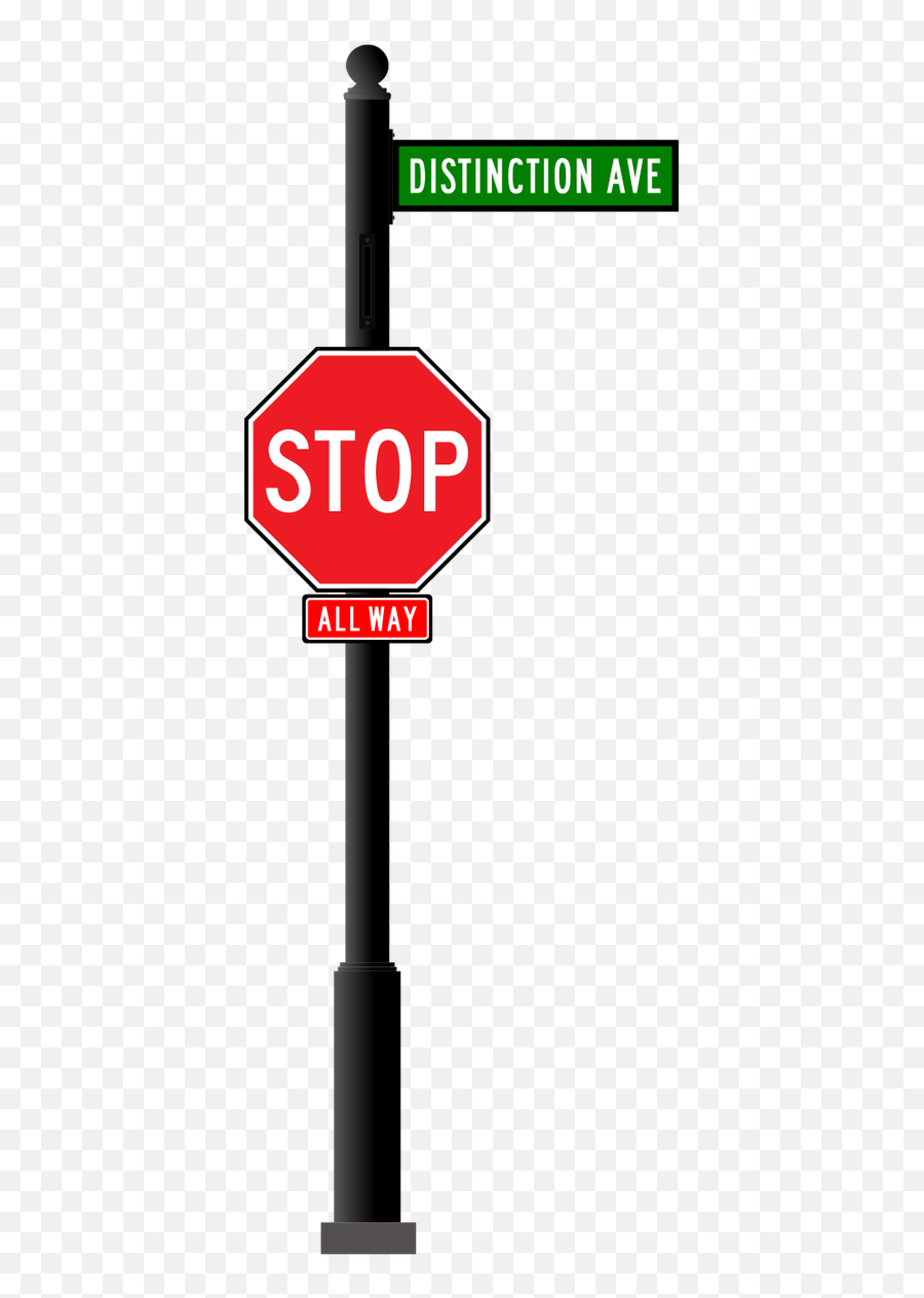 4 Aluminum Combination Street Sign - Square Post With Base Stop Sign Png,Street Signs Png