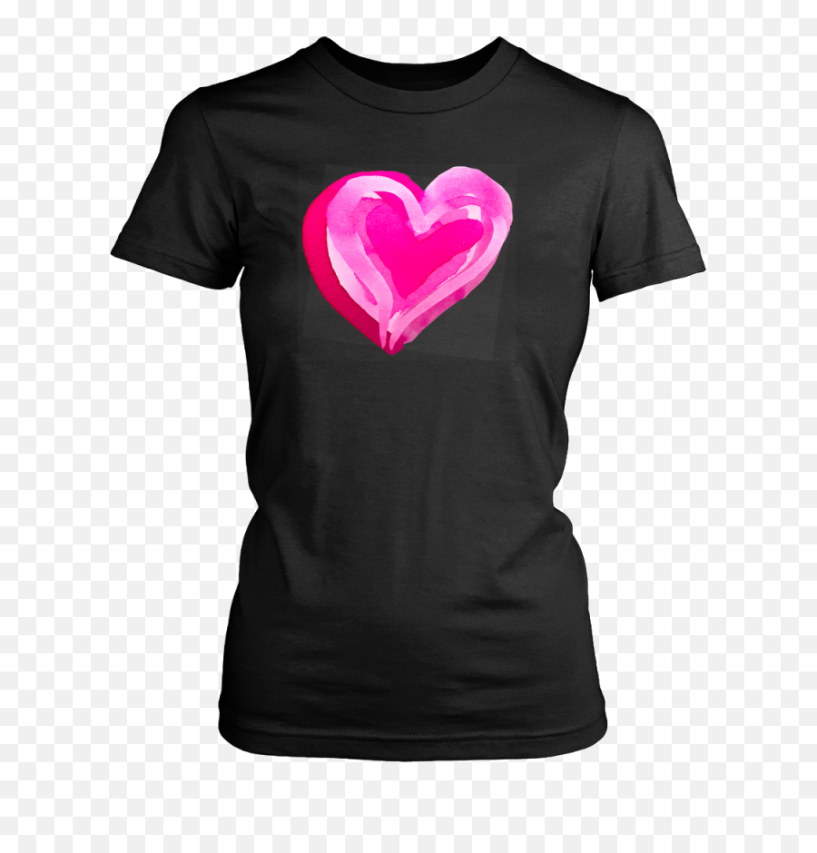 Have A Heart T - Shirt With Watercolor Pink Heart Design Png,Pink Heart Transparent