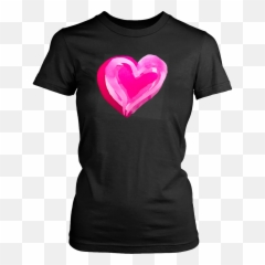 Have Heart T - shirt with Watercolor Pink Design png