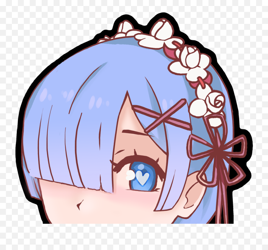 Valentine Rem Stickers - Clip Art Png,Rem Png