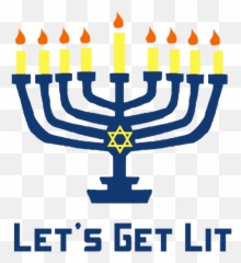 Get Lit Menorah Hanukkah - Hanukkah Png,Hanukkah Png