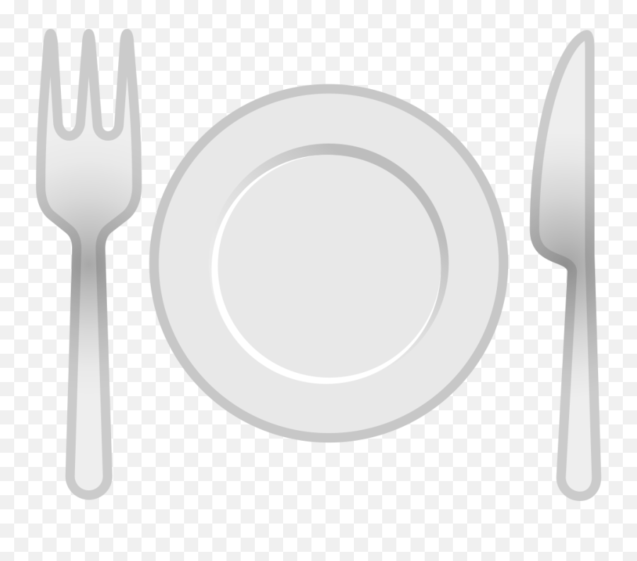 Fork And Knife With Plate Icon Noto Emoji Food Drink - Spoon And Fork Emoji Png,White Plate Png