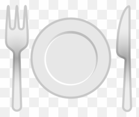 Fork And Knife With Plate Icon Noto Emoji Food Drink - Spoon And png
