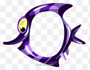 Cartoon Tropical Fish Frame Royalty Free Vector Clip Art - Fish Clipart Png Frame,Cartoon Fish Png