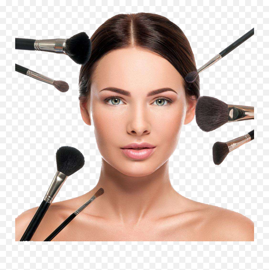 Download Hd Model Vector Makeup - Model For Make Up Brush Make Up Model Png,Make Up Png