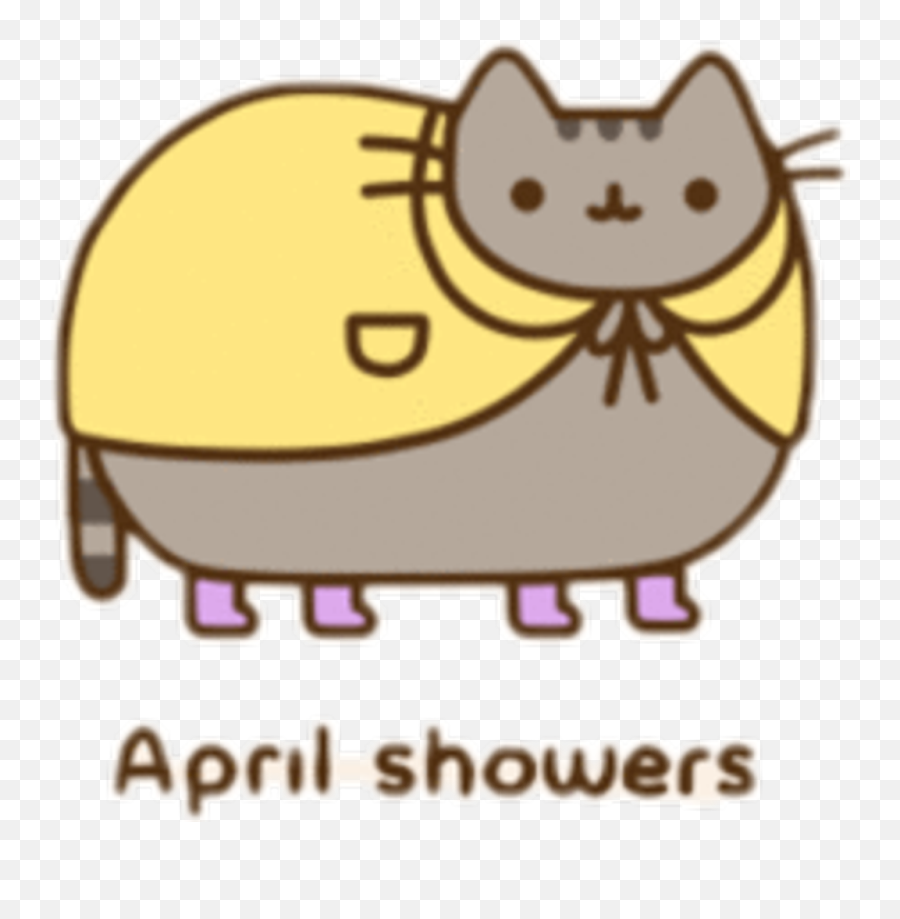 Cute Pusheen Cat April Sticker - April Fools Day Pusheen Cute April Fools Day Clipart Png,April Png
