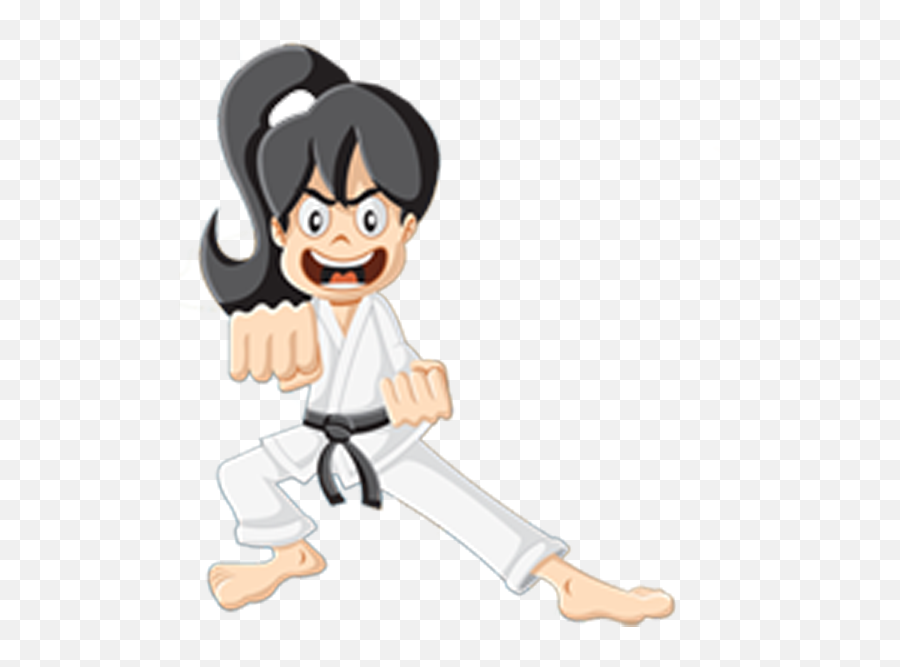 Karate Clipart Kumite - Cartoon Black Belt Karate Png,Karate Png