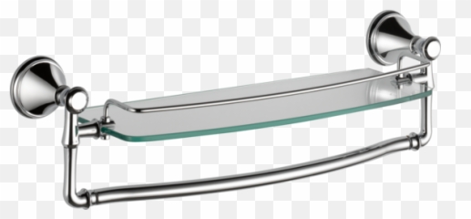 79710 - Brushed Nickel Bathroom Glass Shelf With Towel Bar Png,Shelf Png