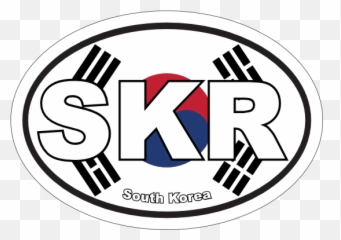 South Korea Kr Flag Oval Sticker - png