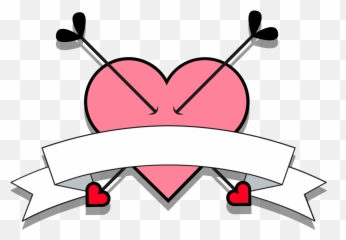 Free Heart Banner Png With Transparent Background - Girly