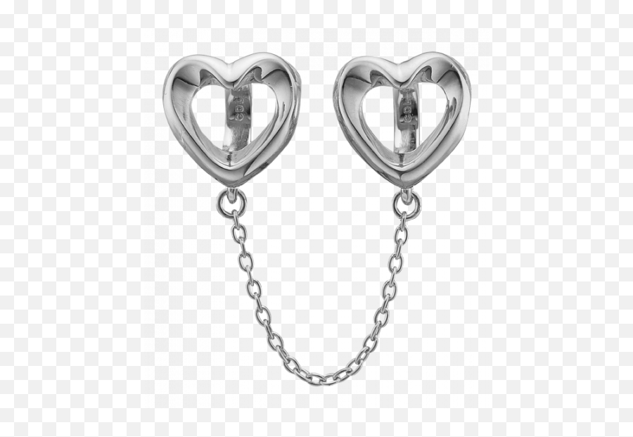 Download Silver Heart Safety Chain - Christina Jewelry Rose Gold Link Chain Png,Silver Heart Png