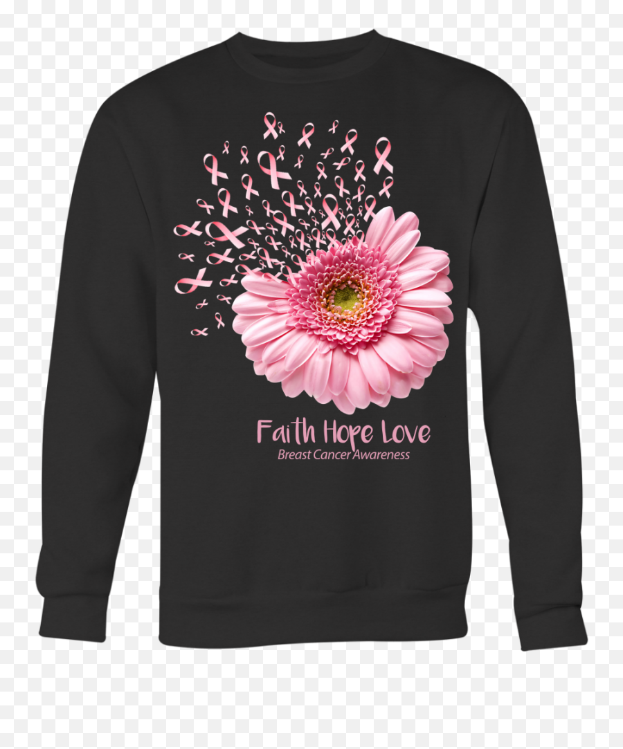 Breast Cancer Awareness Shirt Faith Hope Love - Daisy Flower Breast Cancer Daisy Pink Ribbon Hoodie Png,Breast Cancer Awareness Ribbon Png