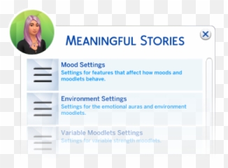 Meaningful Stories For The Sims 4 - Story Mod png