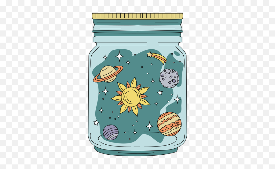 Mason Jar Art Planets - Transparent Png U0026 Svg Vector File Lid,Planets Transparent