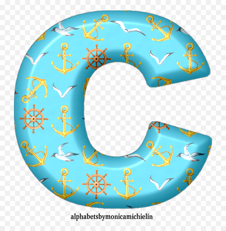Monica Michielin Alphabets Blue Watercolor Nautical Anchor - Dot Png,Free Circle Icon Numbers