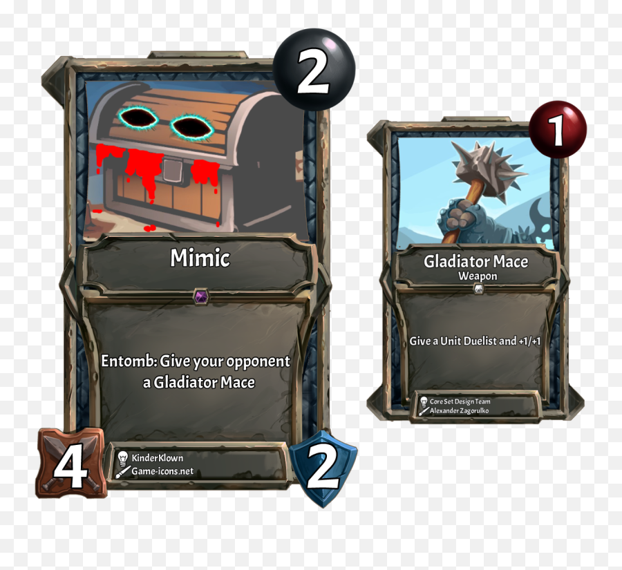Card Mimic Re Worked Collectivecg - Empty Card Template Game Png,Mimic Icon