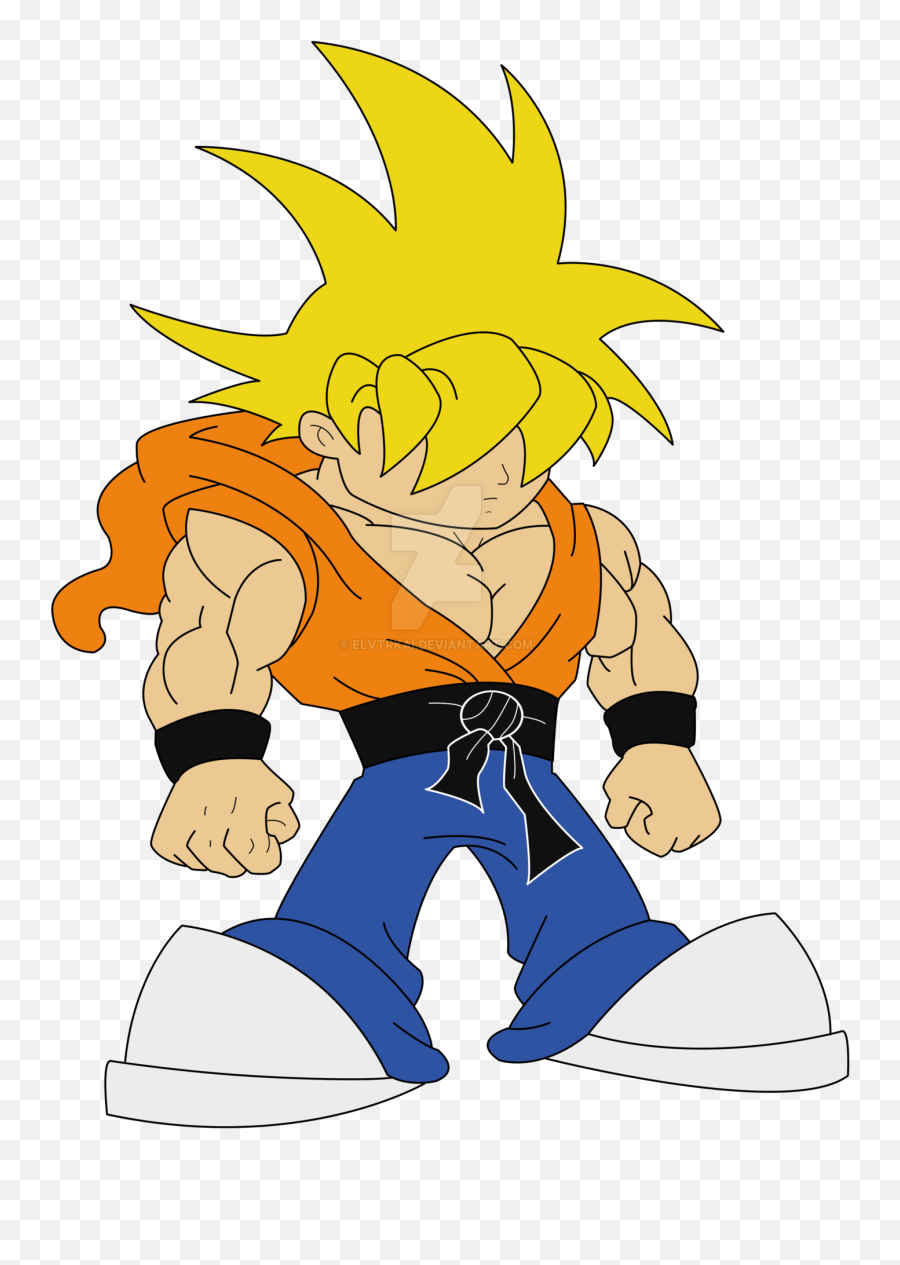 Kid Next Door Goku By Elvtrkai - Kids Next Door Dbz Number 4 Super Saiyan Png,Dbz Transparent