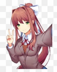 Gachaeyebrows U0026 Similar Hashtags Picsart - Doki Literature Club Monika png