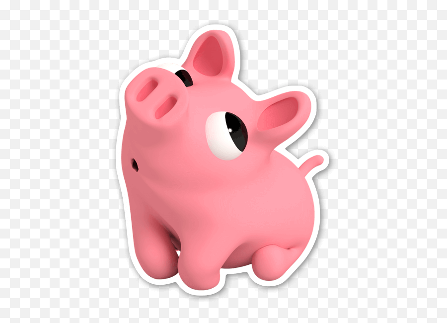 Rosa The Pig Is Shy - Stickerapp Sticker Lars Rosa Png,Pig Png