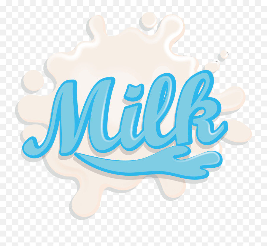 Download Hd Clipart Milk Splash - Milk Word Art Png,Word Png
