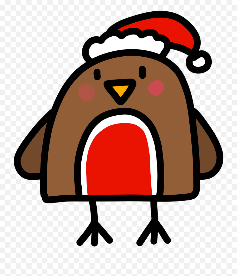 Robin Christmas Bird - Cartoon Christmas Robin Transparent Png,Robin Png
