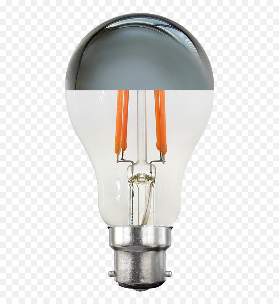 Vintage 8w B22 Led Dimmable Gls Silver Crown Filament Bulb - Fluorescent Lamp Png,Silver Crown Png