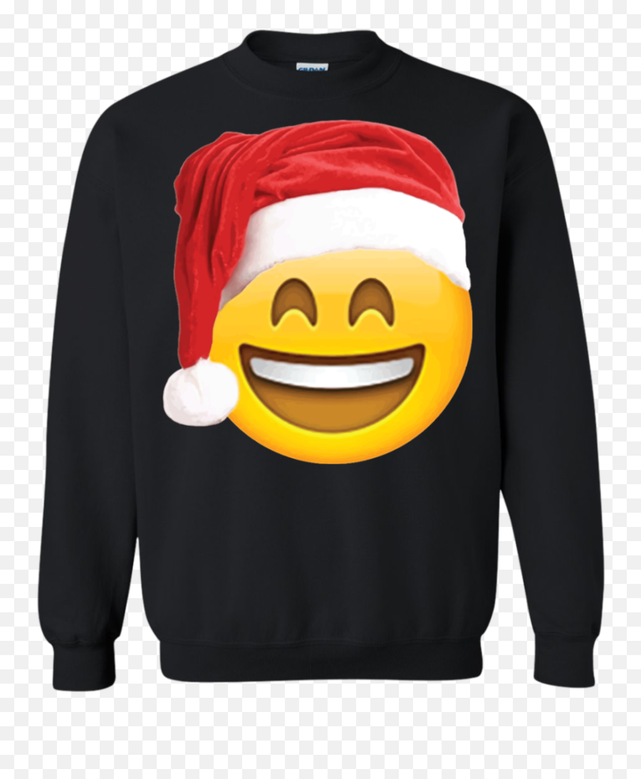 Emoji Christmas Shirt Smiley Face - Santa Hat Png,Family Emoji Png
