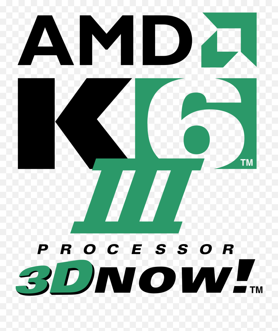 Amd K6 Iii Processor Logo Png - Amd K6,Amd Logo Png