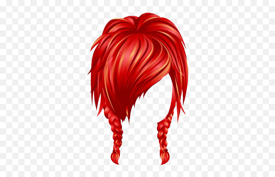 Red Hair Wig Clipart Png - Clip Art Wigs,Red Hair Png