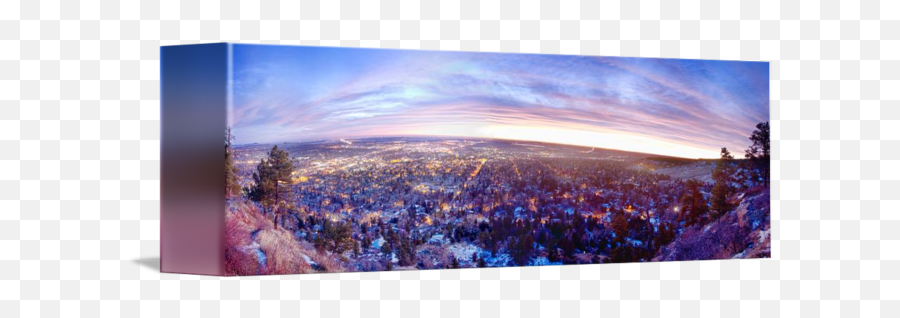 City Lights Boulder Colorado Panorama By James - Aerial Photography Png,City Lights Png