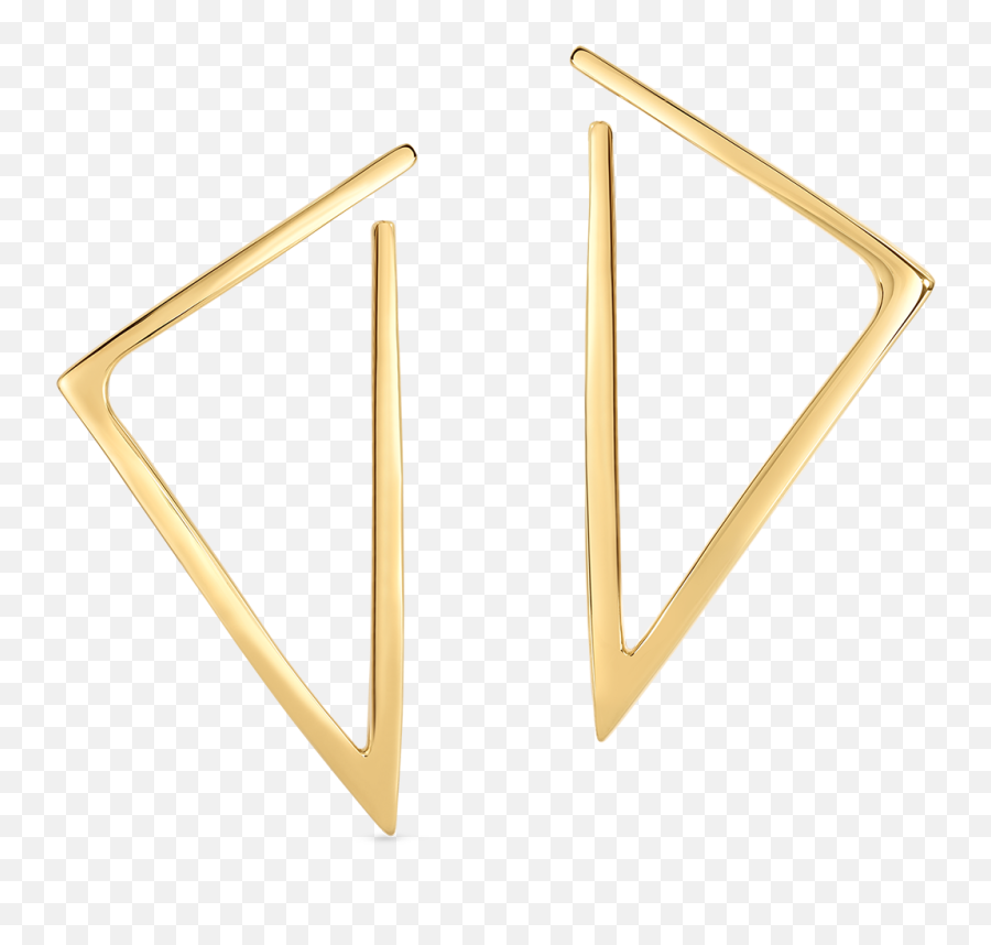 Gold Earring - Roberto Coin Triangle Earrings Png,Gold Triangle Png