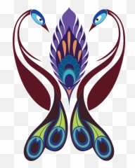 Feather Clipart Geometric - Peacock Vector Png,Peacock Png