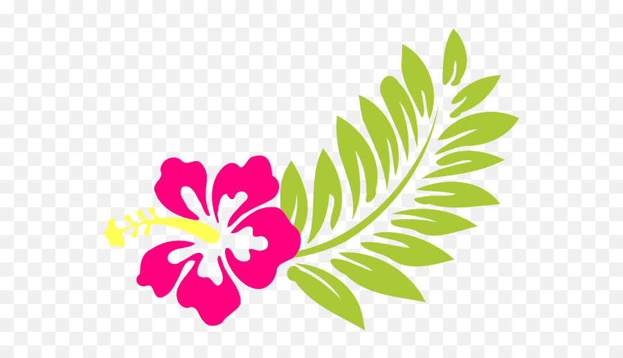 Pink Hibiscus Clip Art - Vector Clip Art Online Hibiscus Clipart Png,Hawaiian Flower Png