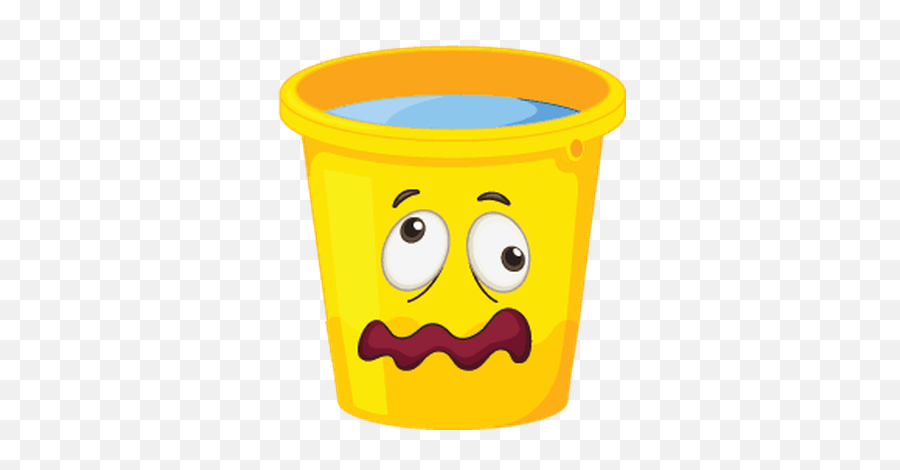 Scared Face Buckets With Faces Clipart - Sad Bucket Clipart Png,Scared Face Png