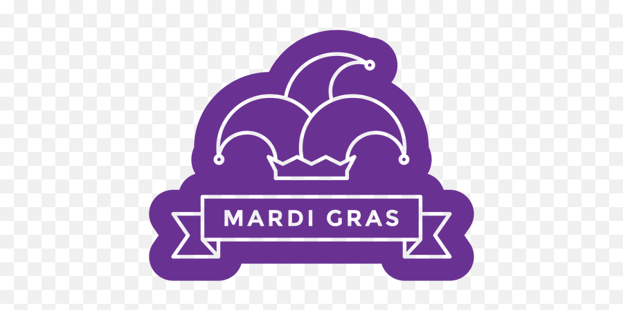 Mardi Gras Hat Badge Purple - Transparent Png U0026 Svg Vector File Stacked Deck,Jester Hat Png