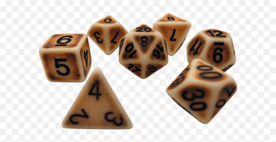 Plastic Set Of 7 Polyhedral Rpg Dice - Number Png,Dnd Dice Png