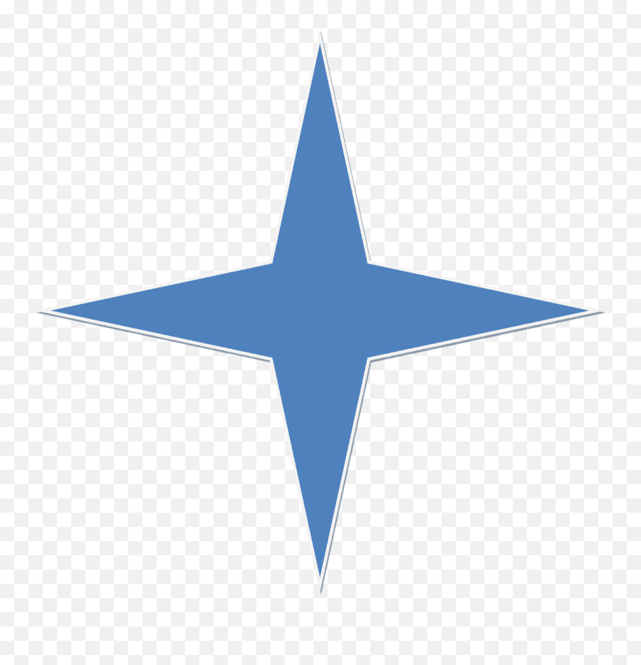 Blue 4 Point Star - Clip Art Png,Blue Star Png