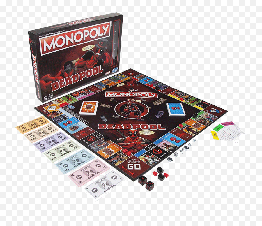 Deadpool And Monopoly What Could Go Wrong - Black Panther Board Game Png,Monopoly Money Png