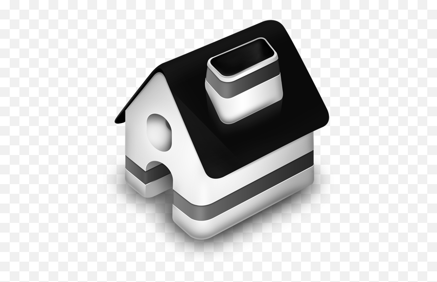 Black And White 3d Home Icon Png Clipart Image Iconbugcom - Us 3d Icon Png,Home Icon Png