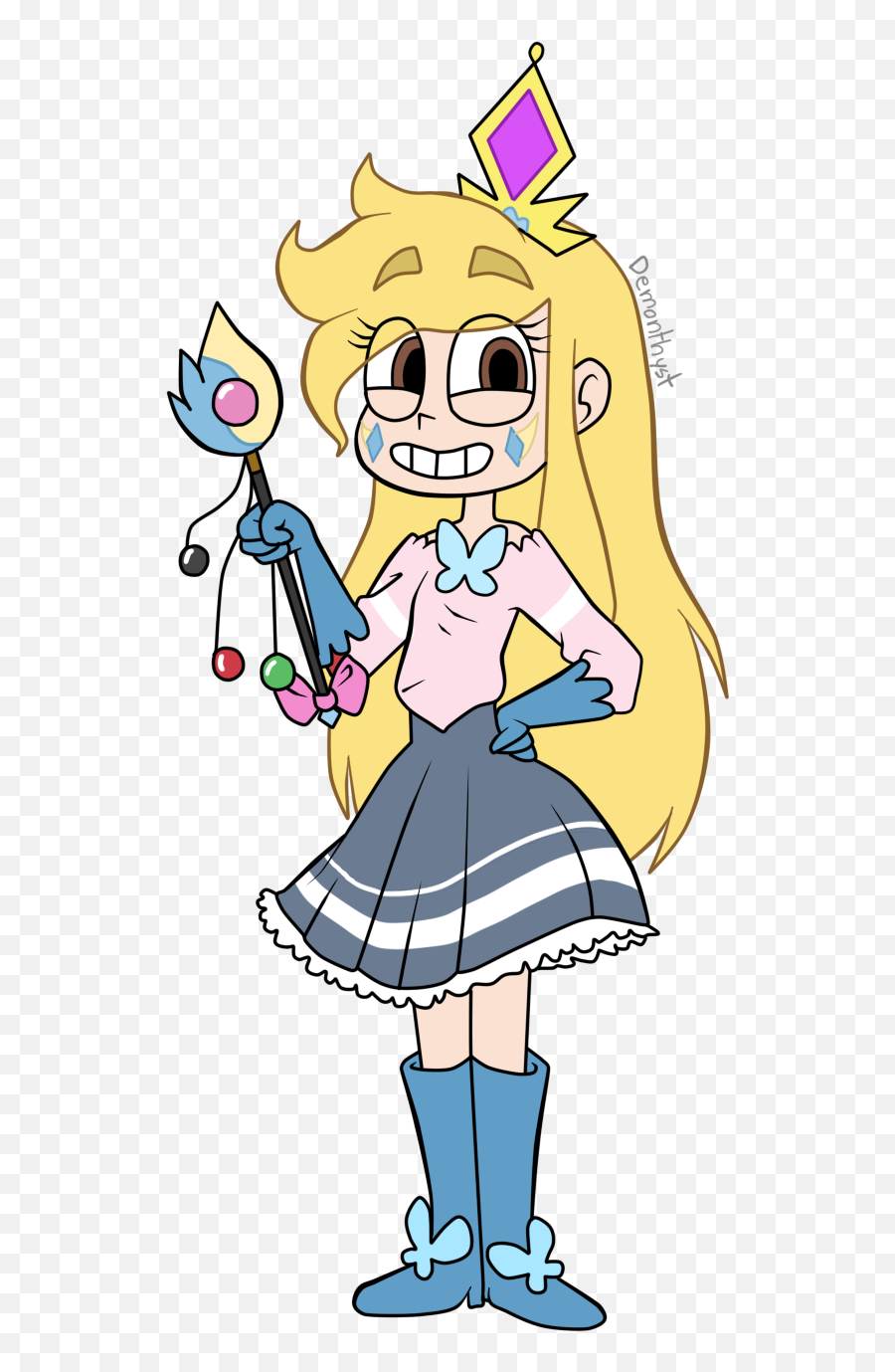 Download Hd She Has The Eyes And Eyebrows Transparent Png - Star Vs The Forces Of Evil Crystal Butterfly,Eyebrows Png