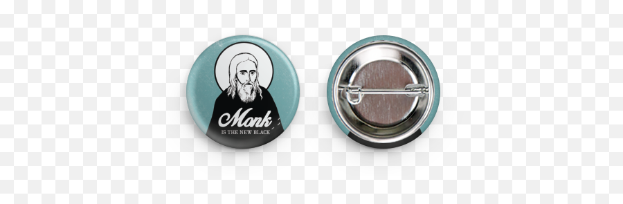 Monk Is The New Black Button - Emblem Png,Black Button Png