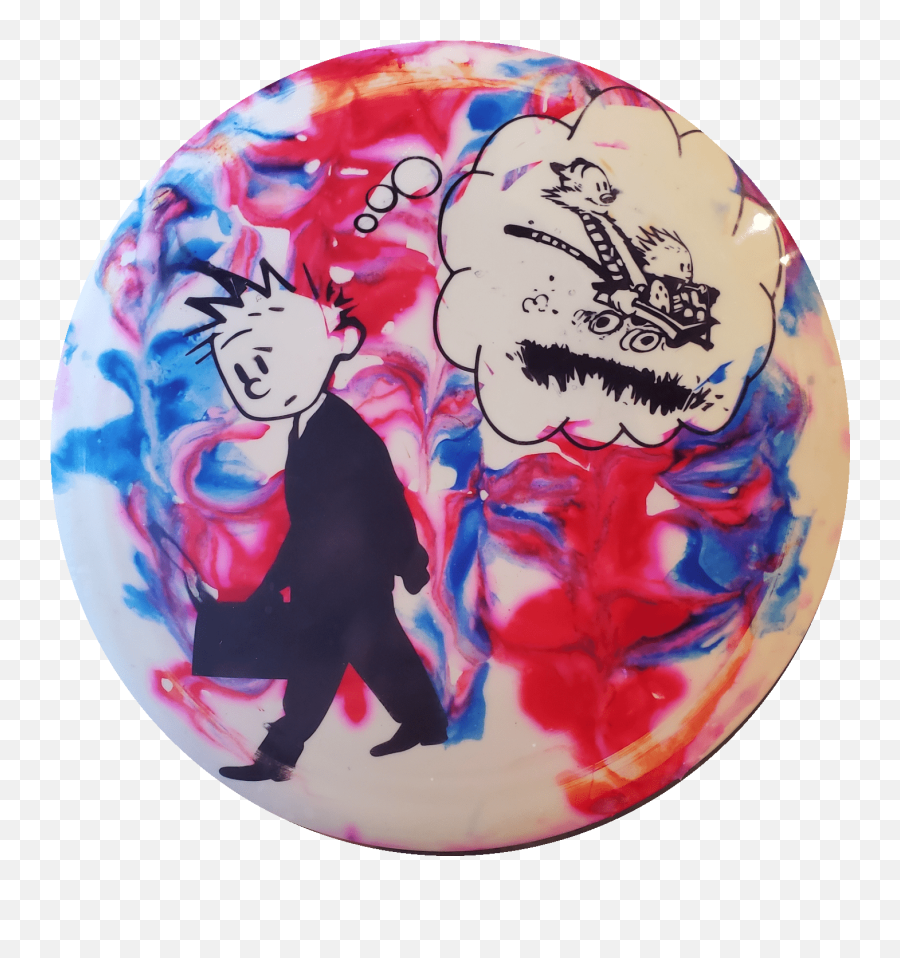 Calvin And Hobbes Custom Dyed Disc Golf - Fictional Character Png,Calvin And Hobbes Png