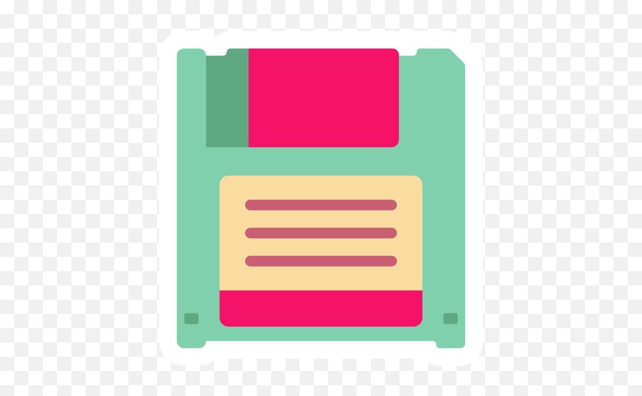 Floppy Disk Flat Sticker - Transparent Png U0026 Svg Vector File Horizontal,Floppy Disk Png