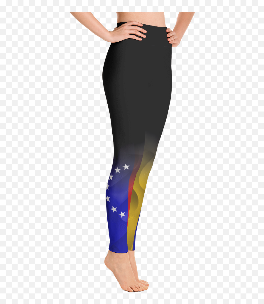 Womenu0027s Black Organic Venezuela Flag Yoga Pants - Dragon Yoga Pants Png,Venezuela Flag Png