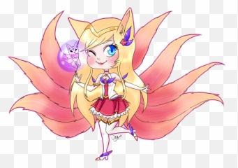 Download Hd Chibi Star Guardian Ahri - Ahri Star Guardian Chibi Png,Ahri Transparent