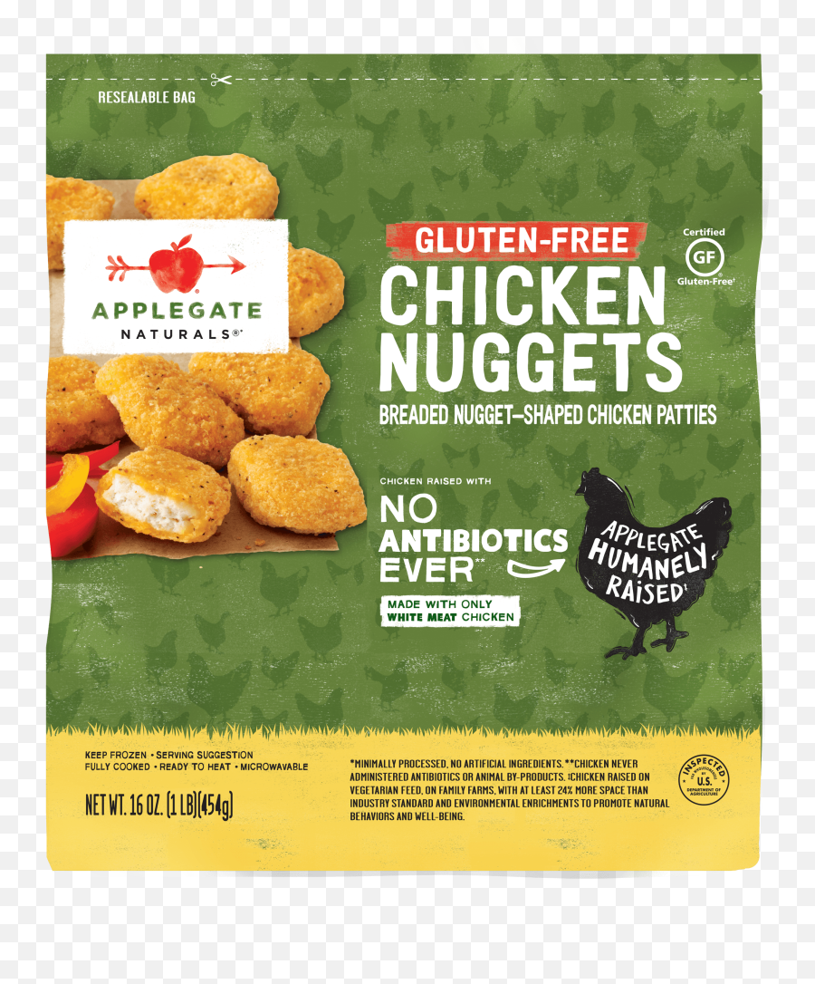 Applegate Naturals Gluten - Free Chicken Nuggets 160 Oz Png,Chicken Nugget Transparent